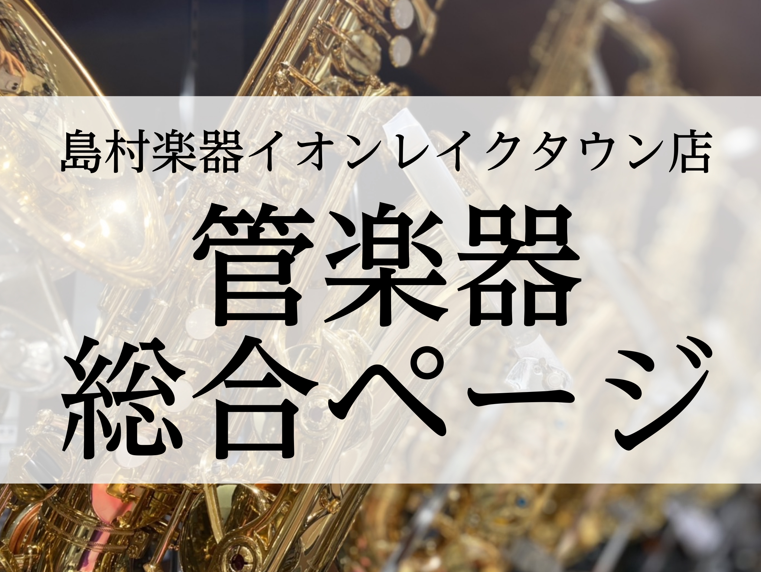 管楽器の購入なら埼玉県最大級の品ぞろえを誇るイオンレイクタウン店へ！安心のアフターサービスと知識豊富なスタッフが多数在籍。