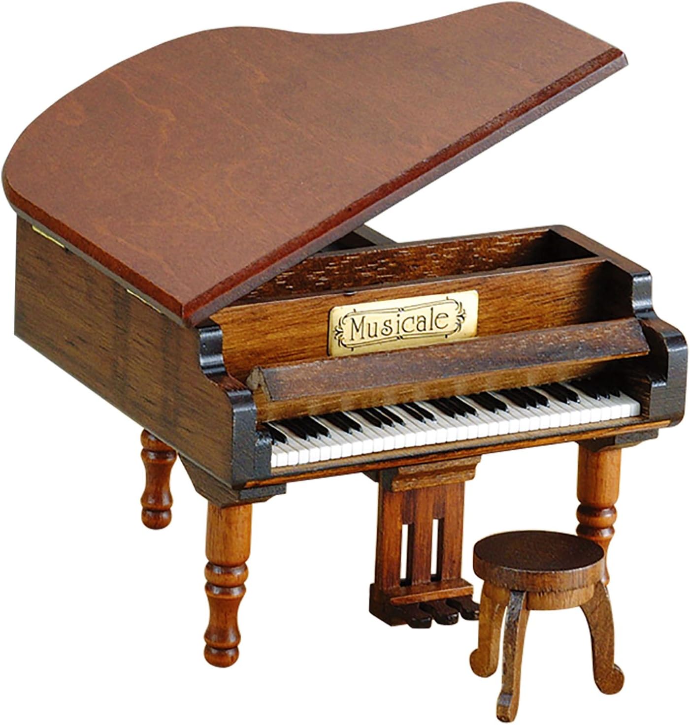 三協　木製オルゴール グランドピアノ型B-526S【曲目：カノン】
