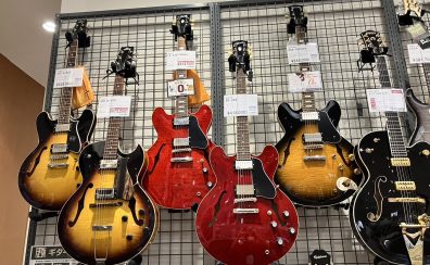 箱モノギター強化！レイクタウン店はセミアコ・フルアコギター展示しております！