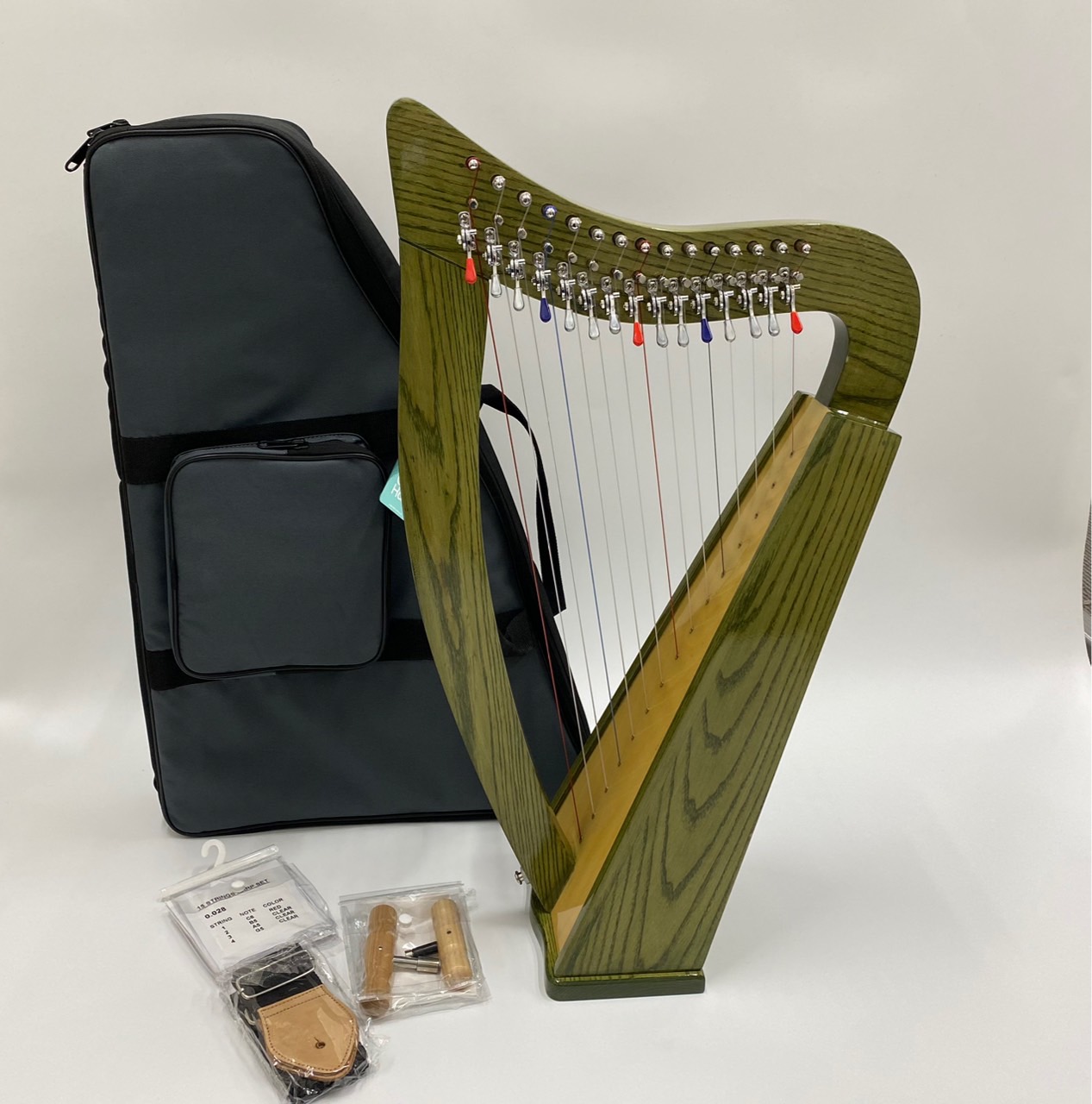 Chris Harp 15弦レバーハープChris Harp 15St (ネオグリーン)