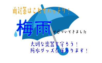 【雨の日も安心！】ギター・ベース用レインカバー＆防水グッズ在庫あります！