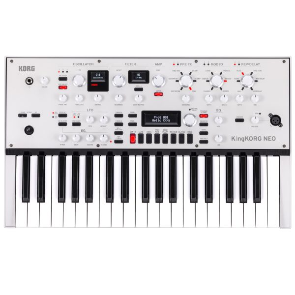 【KingKORG NEO】<br />
<br />
KingKORGがリニューアルして復活！<br />
初代同様のバーチャルアナログ音源「XMT音源」を備え、16バンドのボコーダーを採用した37鍵盤シンセサイザー
