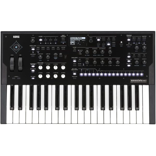 【wavestate mkⅡ】<br />
<br />
進化したウェーブ・シーケンシング2.0を搭載したシンセ。<br />
同時発音数の増加で表現の幅も広がりました。
