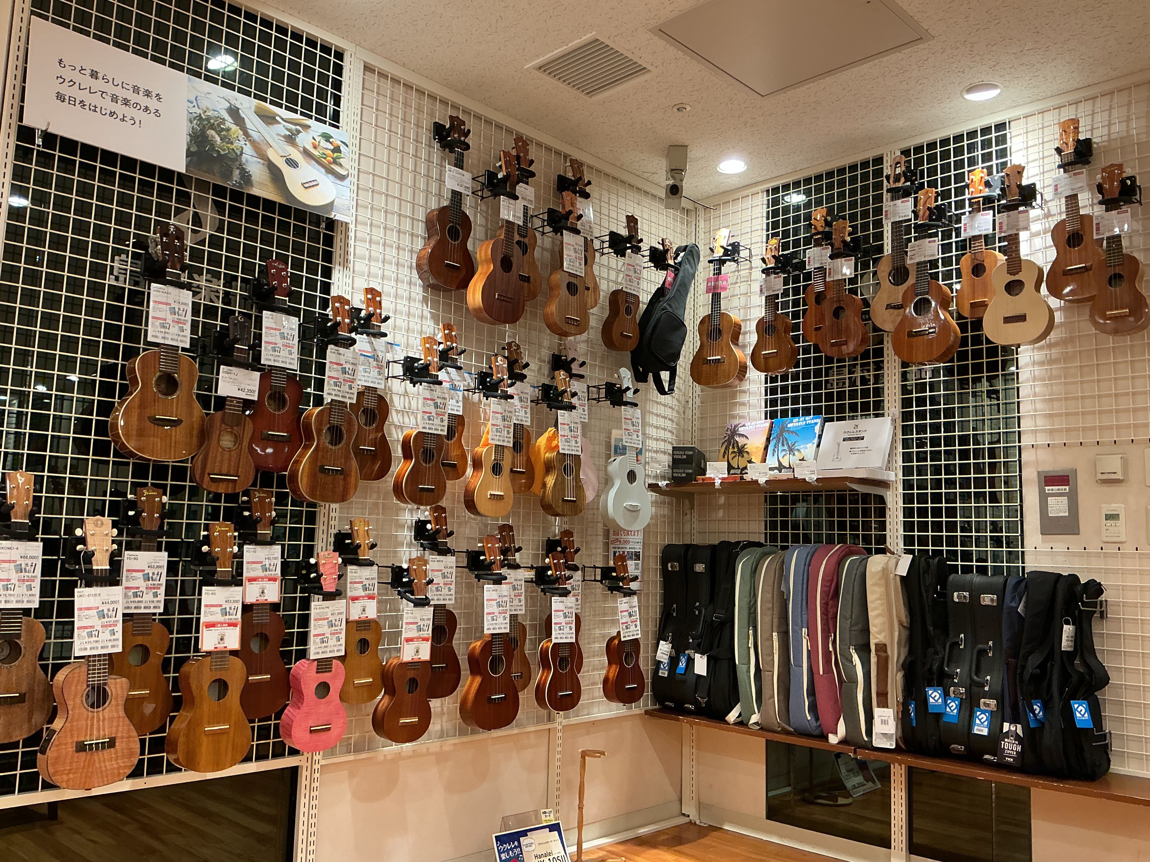 ミーナ町田店のウクレレコーナーをご紹介 CONTENTSコーナーの様子価格別商品ラインナップミーナ町田店ご利用のメリットウクレレ担当スタッフコーナーの様子 価格別商品ラインナップ 新品価格別ラインナップ 中古価格別ラインナップ ミーナ町田店ご利用のメリット ①湿度管理されたコーナーに展示された楽器を [&hellip;]