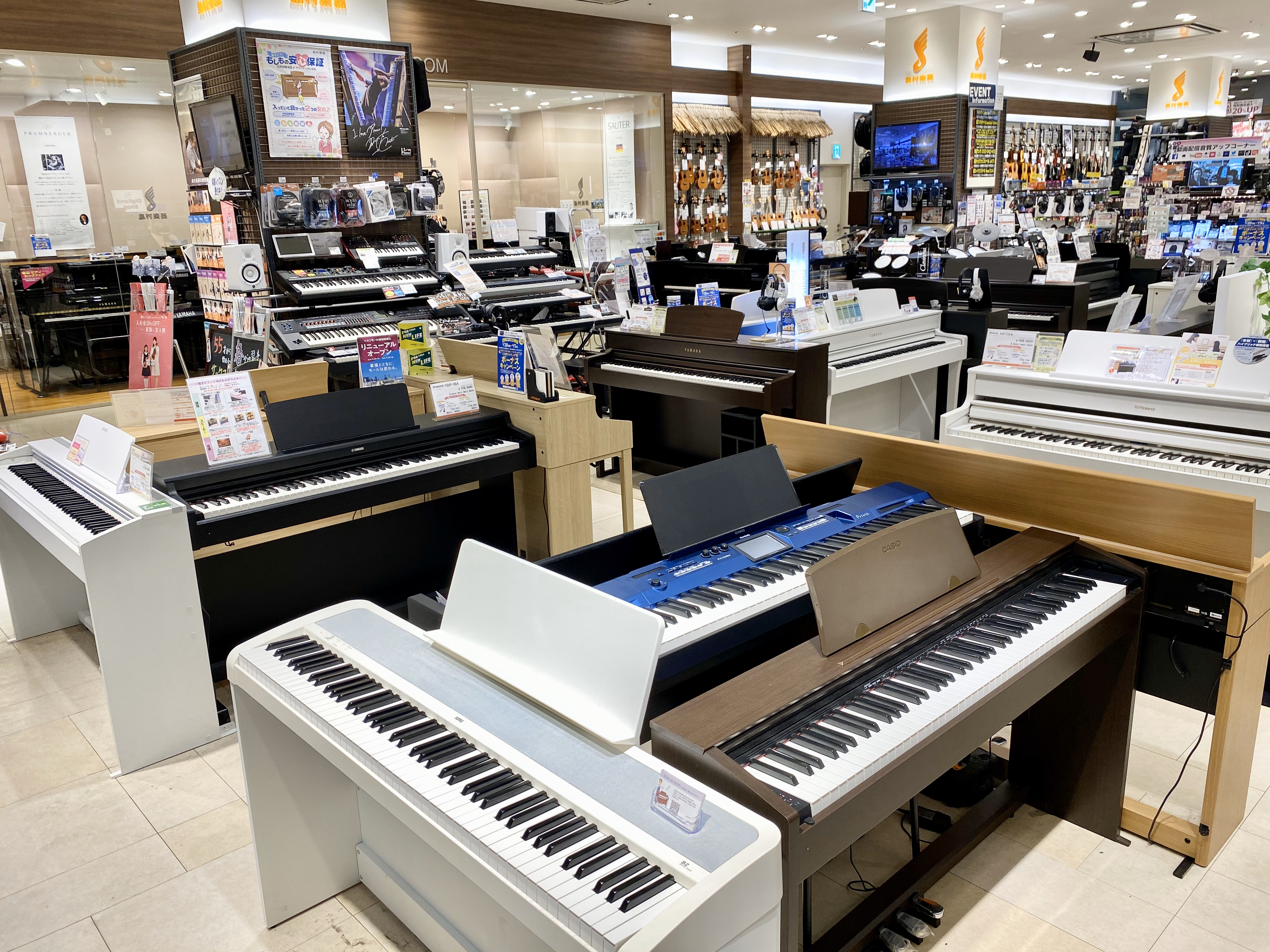 電子ピアノ総合案内 千葉県で電子ピアノを選ぶなら幕張店へ 常時35台以上の品揃えでお待ちしております イオンモール幕張新都心店 店舗情報 島村楽器