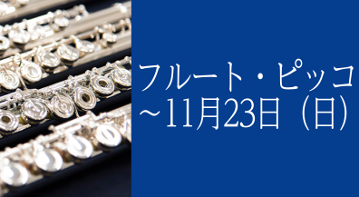 【~11月23日までの期間限定】フルート・ピッコロ展示会開催中!