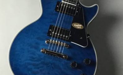 【商品情報】美しいキルトメイプルと鮮烈ブルー!Epiphone Les Paul Custom Quilt Viper Blue が入荷しました!