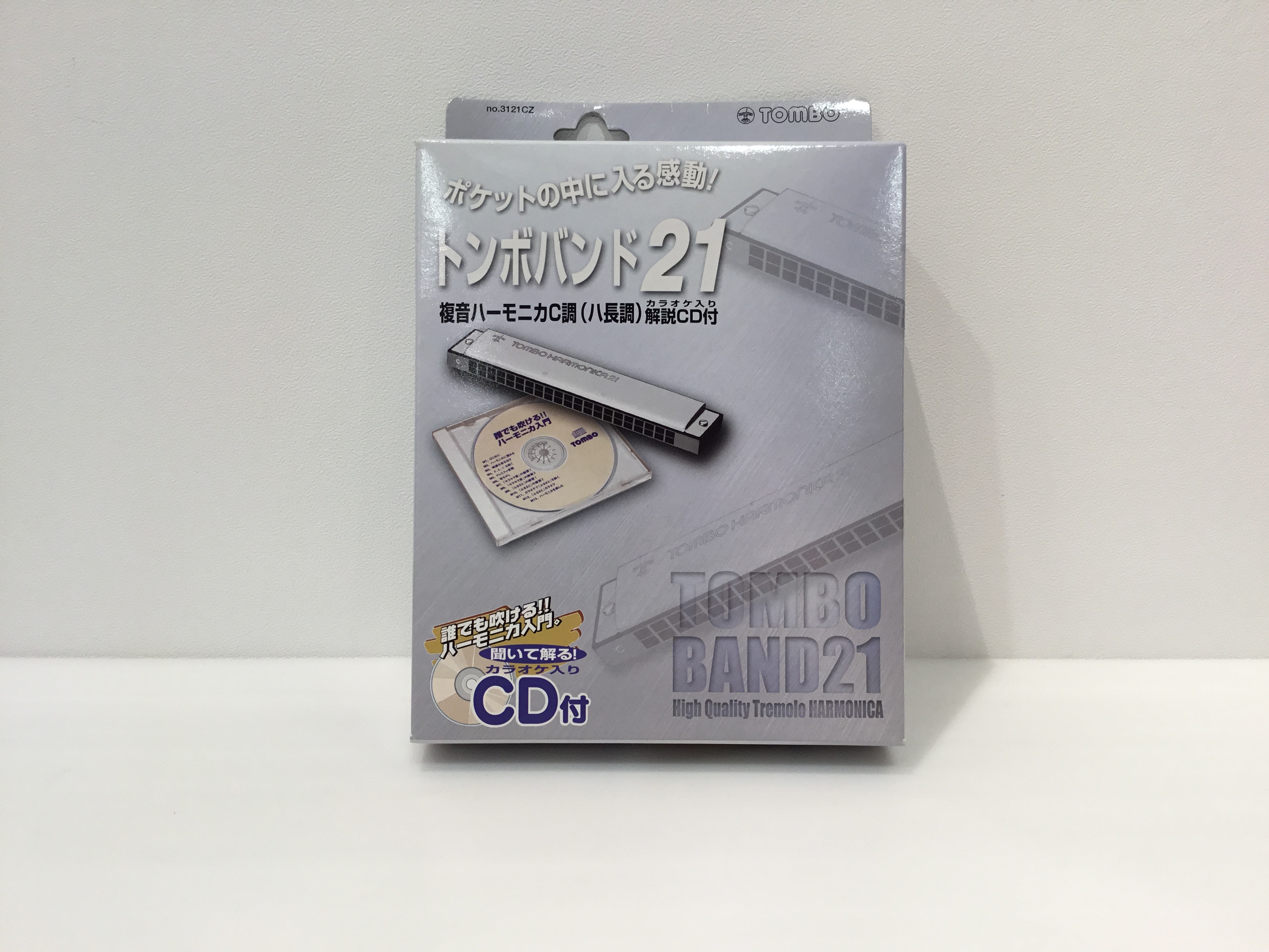 複音ハーモニカ/トンボバンド21穴CD付きNo.3121CZ