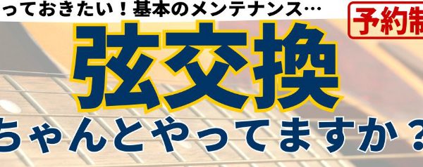 弦交換は島村楽器セブンパーク天美店にお任せください！【料金案内・他店購入でもOK！】