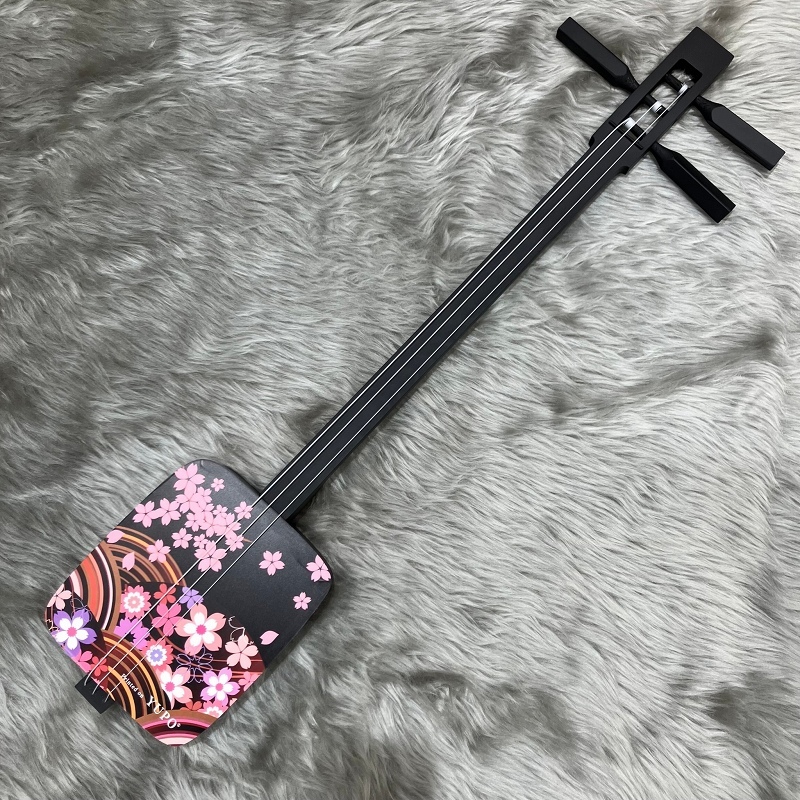 三絃司きくおか小じゃみ三線 花柄