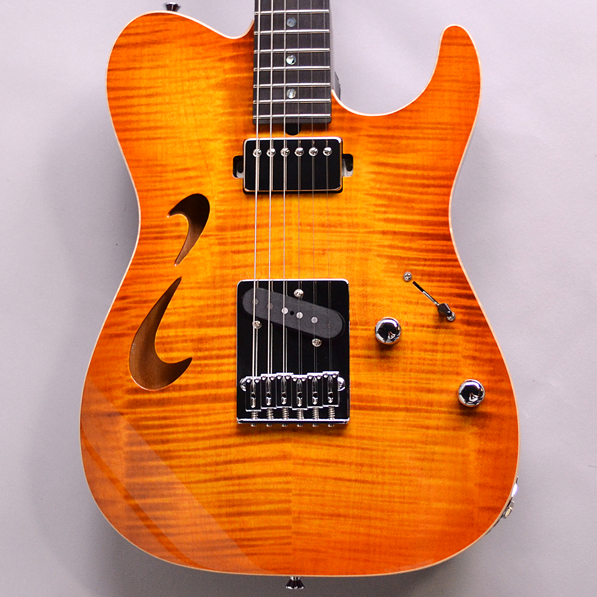 T’s Guitars DTL-Hollow Flame AmberBurst入荷！！