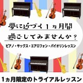 一ヶ月お試しレッスン　ご予約受付中♪