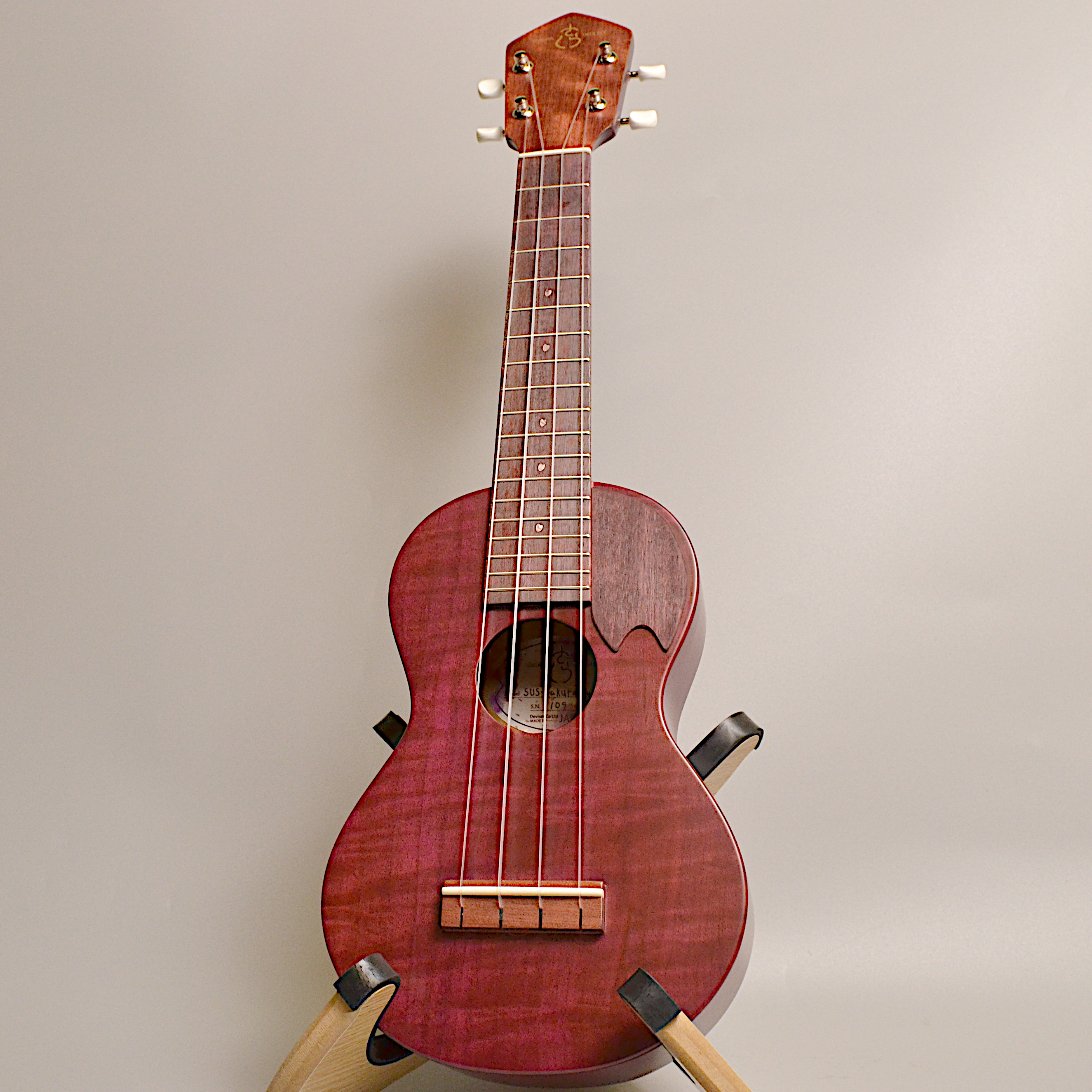 SAKURA UKULELE (サクラ・ウクレレ)SUS-SAKURA PURPLE #109 【信州産／ソプラノ／長野県松本市／桜材】