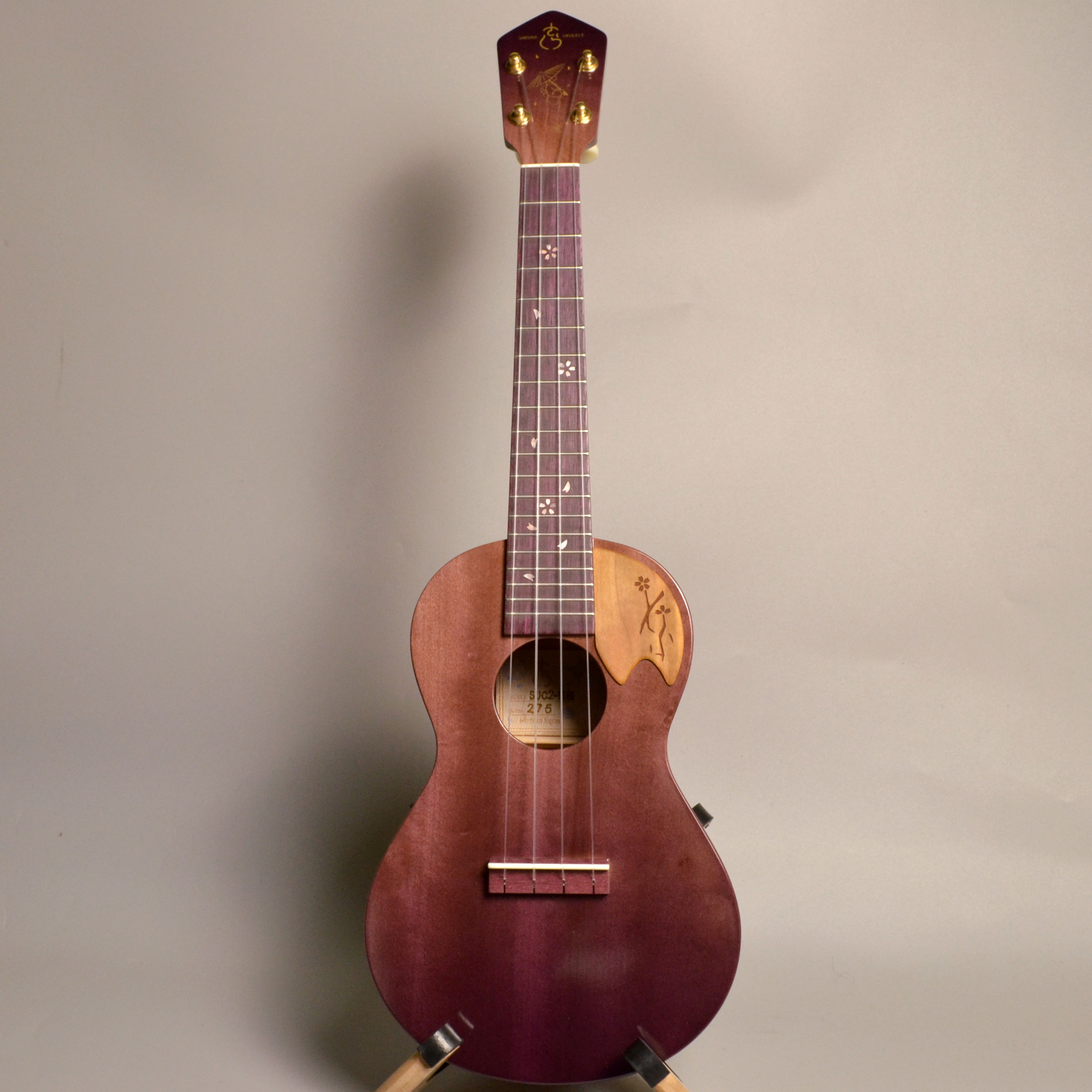 SAKURA UKULELE (サクラ・ウクレレ)SUC2-京桜 京柴 #275 【コンサート／長野県松本市／京都産 桜材】
