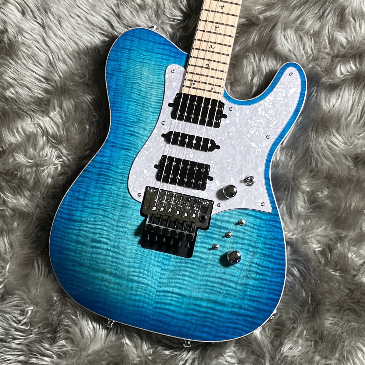 エレキギターCross Edge Flame Top Bora Bora Ocean Burst