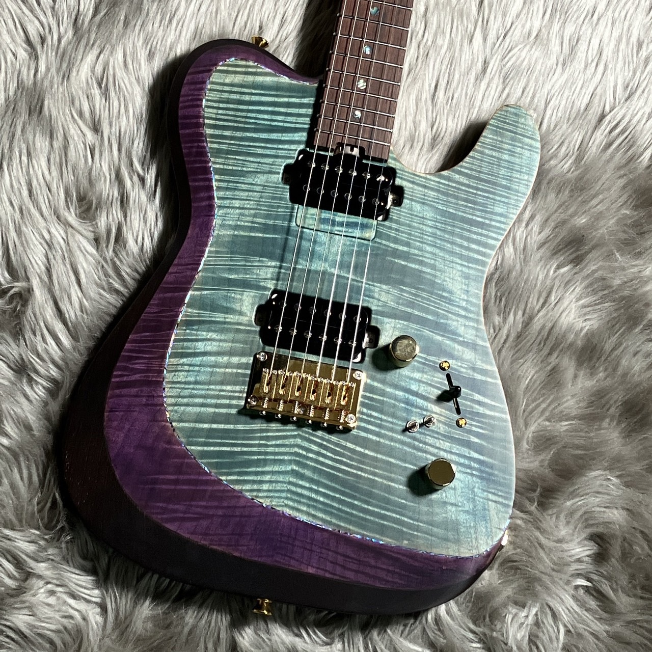 エレキギターTrad T Lami See-through Blue&Purple Divided