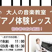 【南大沢・大人のピアノ教室】2月の体験レッスン♪