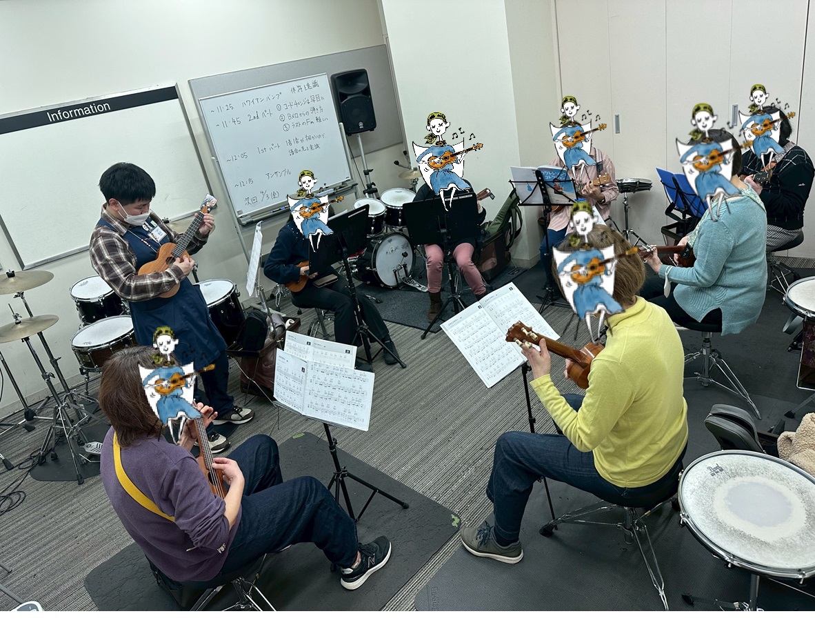 CONTENTS3月6日(金)　サークルメンバーの皆様で「ドライフラワー」を演奏しました🎵メロディーと伴奏に分かれ、アンサンブルで楽しみました🎵3月6日(金)　サークルメンバーの皆様で「ドライフラワー」を演奏しました🎵 みなさま、こんにちは！島村楽器フレンテ南大沢店のウクレレ担当、浅川です。 3月6 [&hellip;]