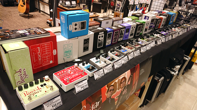 島村楽器 イオンモール宮崎店 「electro-harmonix フェア」の展示場 その①