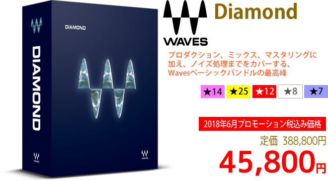 「Waves Diamond」2018年6月のキャンペーンにより通常388,800円を45,800円で販売中♪