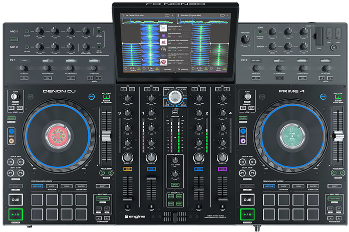 「Denon DJ Prime 4」のメインパネル