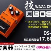 【コンパクトエフェクター】技クラフトシリーズの最新作「BOSS DS-1W」のご紹介です!!【10/31現在、試奏可能です!!】