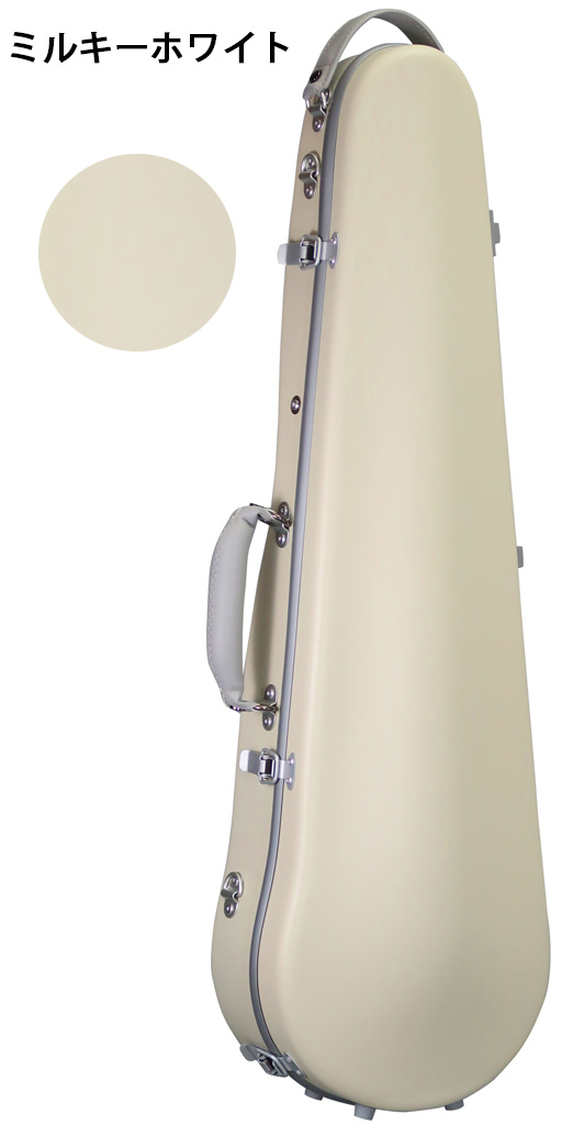 バイオリンハードケース／サテンCFV-2S サテン VN  S-MWH GL ミルキーホワイト　グレーライン