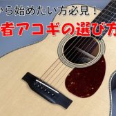 【アコギ初心者必見!】入門アコースティックギターのご紹介