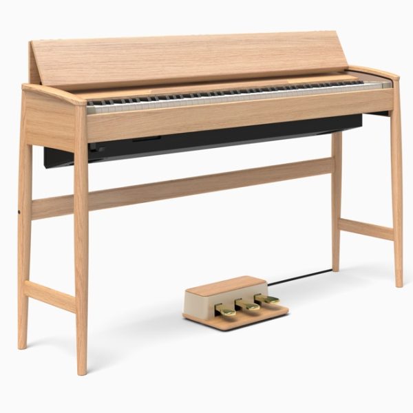 【KF-10】<br />
販売価格　￥407,000(税込)<br />
<br />
カリモク家具×Roland コラボレーションモデル。国内家具トップメーカー、カリモク家具のデザイナーによってデザインされた天然木ならではの質感や曲線美、細身の脚で仕上げた軽快なキャビネットデザイン。