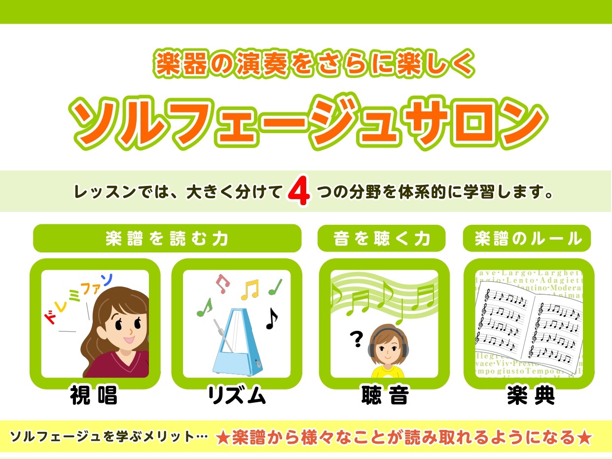 楽器をこれから始めたい方、または楽器を普段演奏している方は必見の記事です！ CONTENTSソルフェージュとはミュージックサロンについてどんな人におすすめ？レッスン内容紹介レッスン担当インストラクター無料体験レッスン受付中！お問い合わせソルフェージュとは ソルフェージュ(仏：solfège)とは、楽 […]