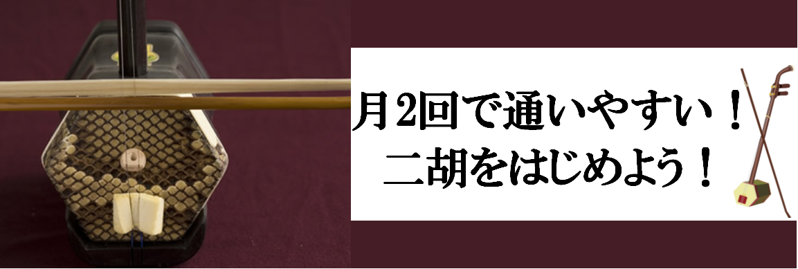 月2回で通いやすい！二胡をはじめよう！