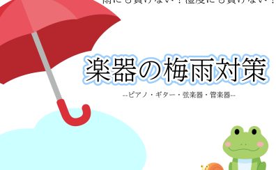 【江戸川区小岩】梅雨対策おすすめグッズ~ピアノ・ギター・ヴァイオリン・管楽器