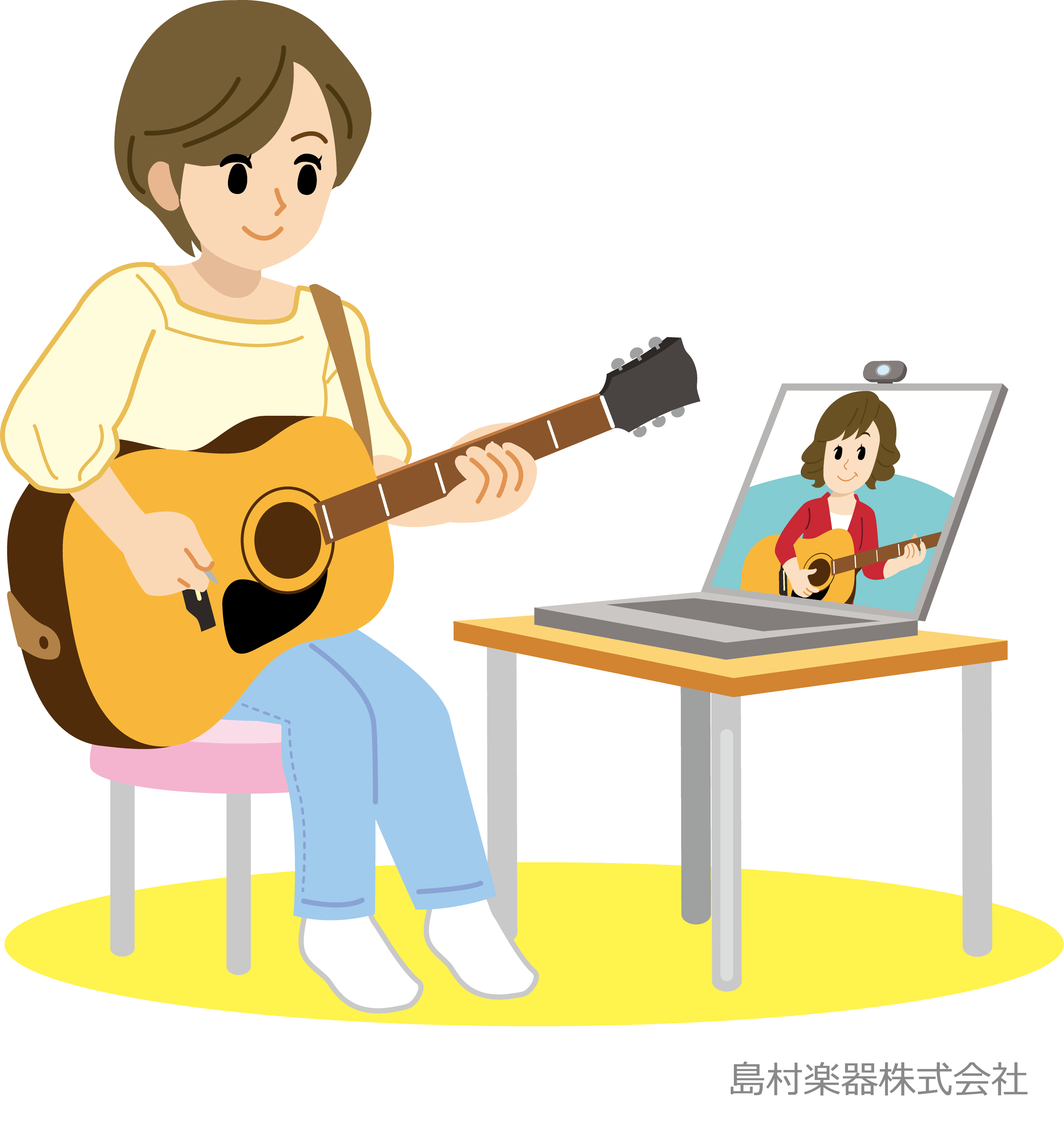 オンラインレッスン イラスト 大人の