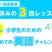 【英語教室】夏休みの特別レッスン受付中！（江戸川区）