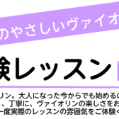 【無料体験】大人のためのやさしいヴァイオリン教室