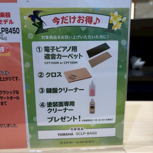 お手入れセットと遮音マットプレゼント♪