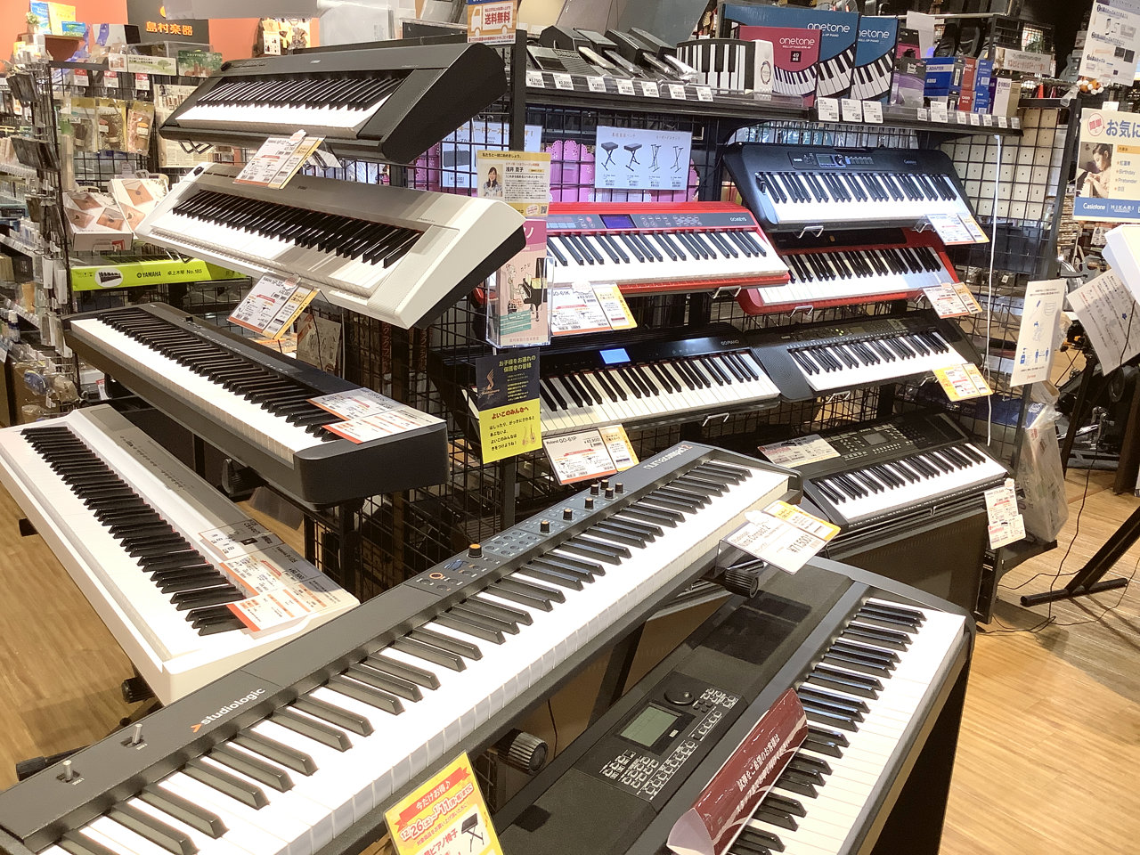 KAWAIの電子ピアノHA-10 チェアー・レースカバー付き