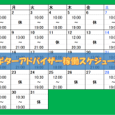 【5月分更新】ギターアドバイザー稼働スケジュール
