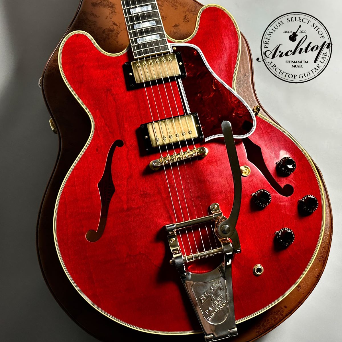 セミアコースティックギターGibson Murphy Lab 1959 ES-355 Bigsby Ultra Light Aged (Sixties Cherry) 