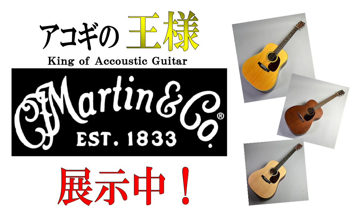 【アコースティックギター】長野店に展示中の「Martin」を一挙ご紹介！【10/6更新】