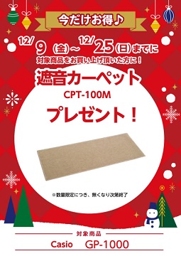 遮音カーペットプレゼント