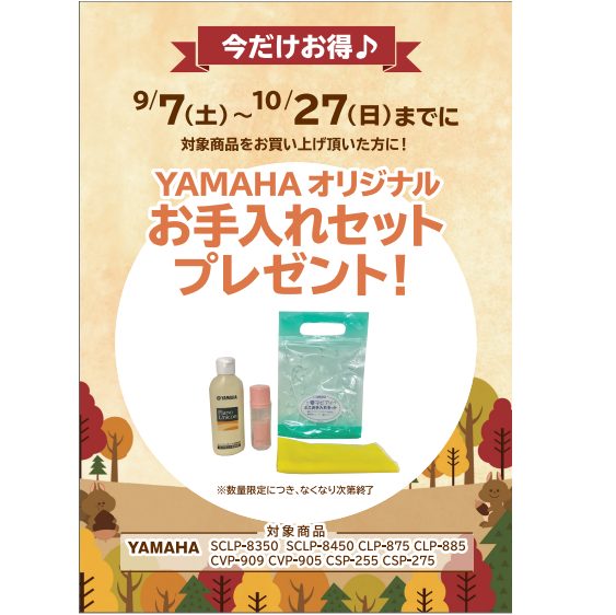 フェア特典「メーカーオリジナルお手入れセットプレゼント」