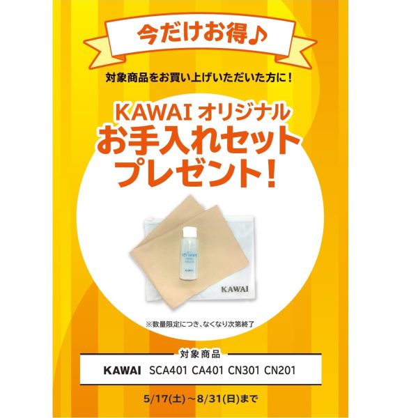 フェア特典「KAWAIオリジナルお手入れセットプレゼント」
