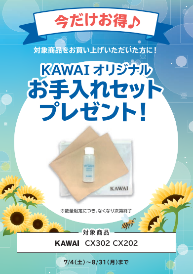 フェア特典「KAWAIオリジナルお手入れセット」プレゼント