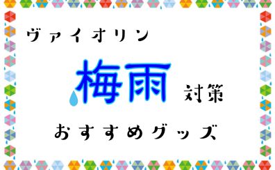 【ヴァイオリン】梅雨対策おすすめグッズ