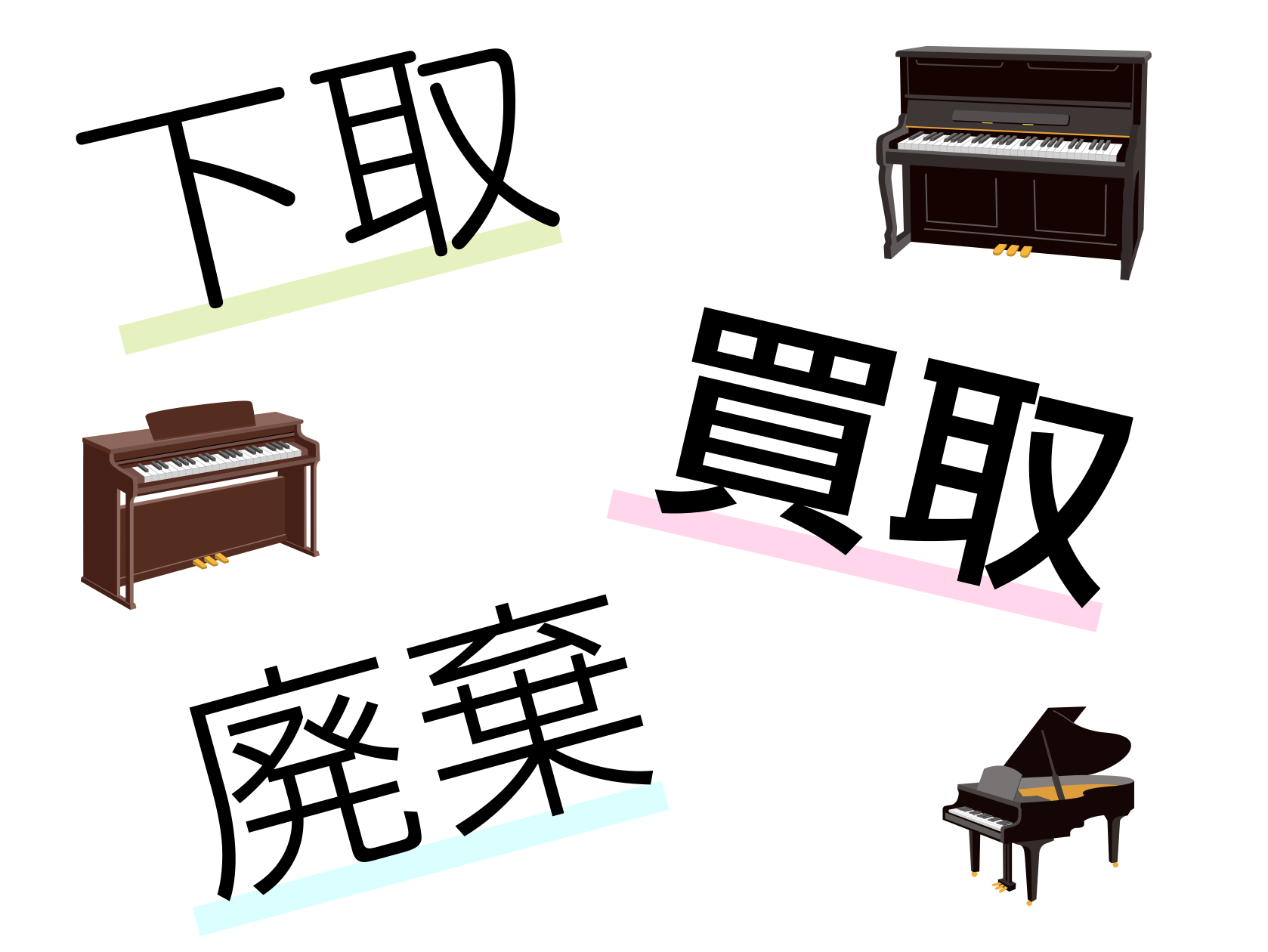 皆さん、こんにちは。お引越しなどが多いシーズンになってきましたね。 本日は、お問合せいただくことの多い「今ある古いピアノってどうすればいい？」について、パターンごとにまとめてみます。是非参考になさってください。 CONTENTS下取の場合買取の場合廃棄の場合ピアノ展示モデルアクセス下取の場合 今お家 […]