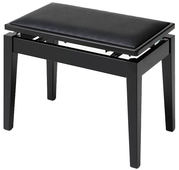 名陽木工MK-55 黒塗 ピアノ椅子 ベンチタイプ