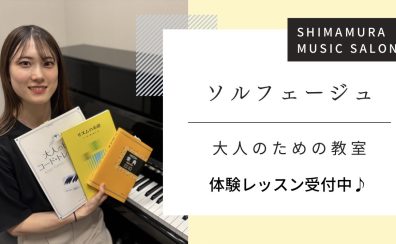 楽譜が読めない方や音楽力UPに！大人のソルフェージュレッスン　名古屋市西区/中村区