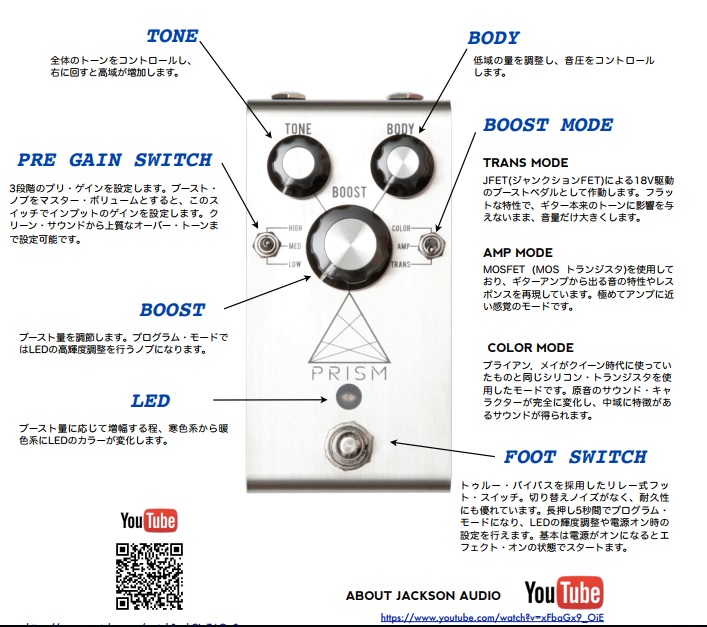 Jackson Audio「PRISM」が国内発売発表開始!当店に在庫入荷しました