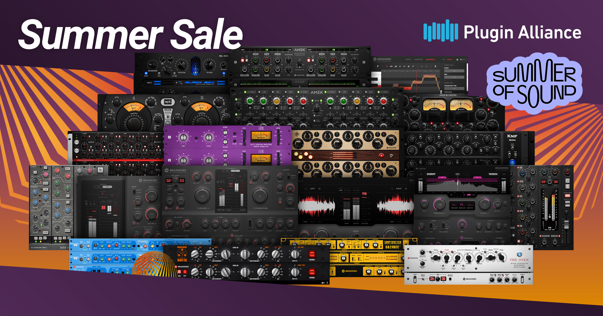 Plugin Allianceより期間限定のSummer SALEを開催!!音楽制作に欠かせないギター＆ベースプラグインを収録した「Guitar & Bass Bundle」や「Guitar & Bass Essentials Bundle」そして、SPL、AMEK、Shadow Hillsなどの高 […]
